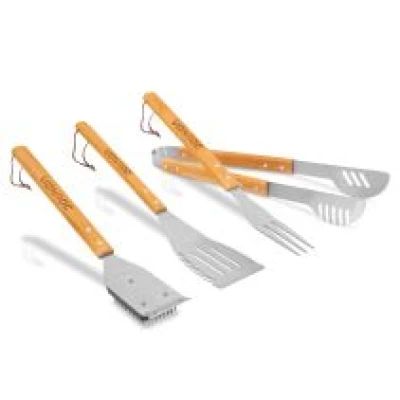 BBQ Tool set – Stainless steel | Incl. Tong, fork, spatula, and cleaning brush