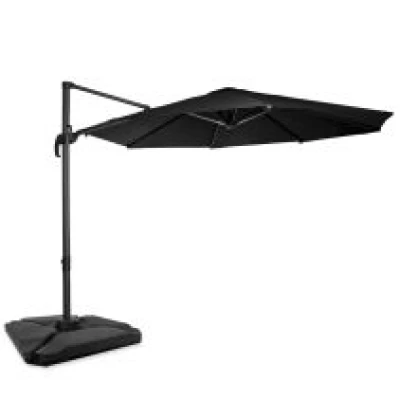 Cantilever parasol Bardolino 300cm - Premium parasol - Anthracite/Black | Incl. 4 fillable tiles
