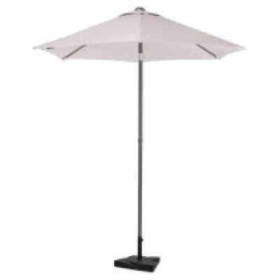 Parasol Torbole - Ø200cm – Premium parasol – Beige | Incl. concrete base 20 kg.