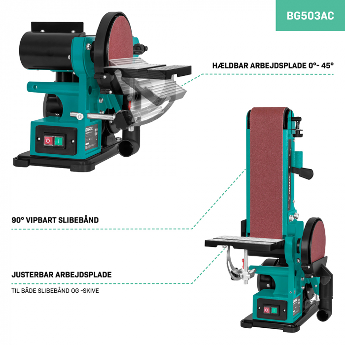 Belt and Disc Sander 350W | Incl. Sanding paper