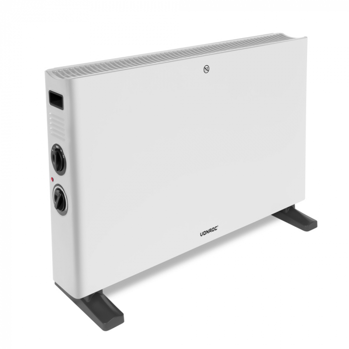 El-radiator - 2000W - Hvid | Turbo Fan & 2 varmeindstillinger