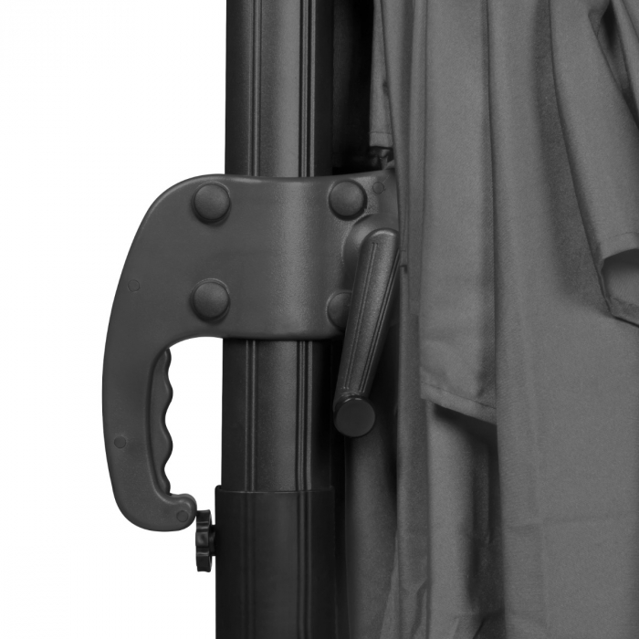 Cantilever parasol Pisogne 300x300cm – Premium parasol - Grey | Incl. fillable parasol tiles