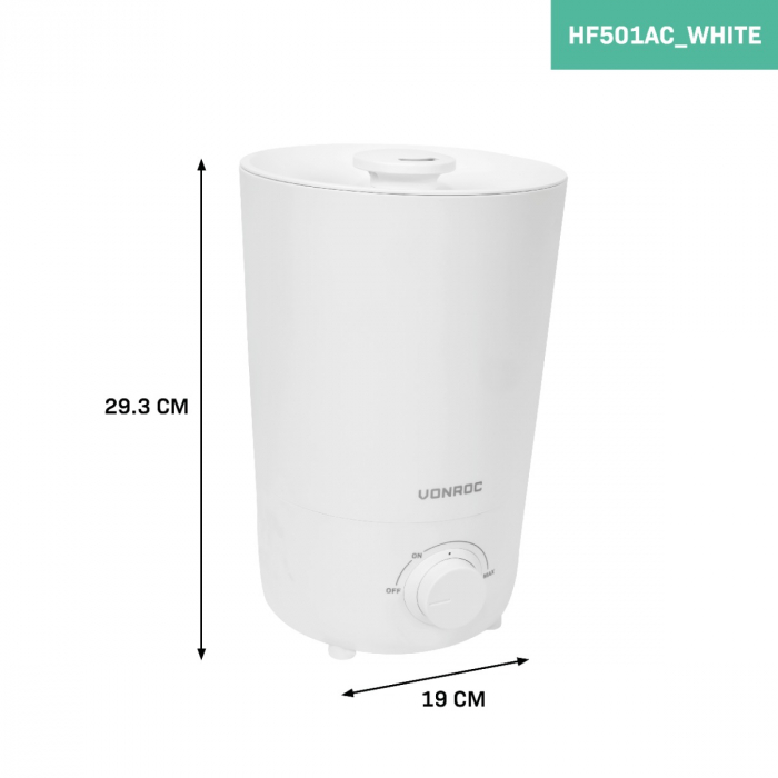 Humidifier 2,6 liter - ultrasonic | white