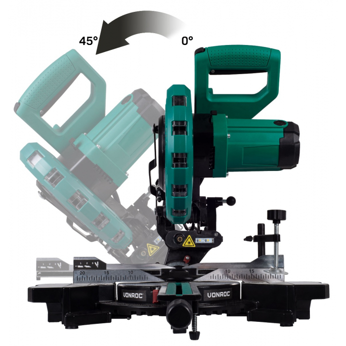 Radial Mitre Saw 2000W - 216mm | With laser & LED-light