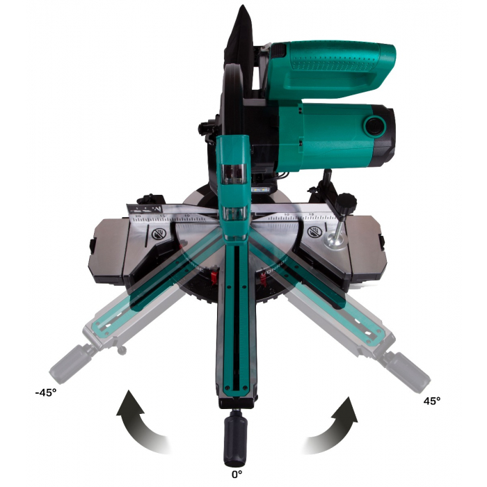 Radial Mitre Saw 2000W - 216mm | With laser & LED-light