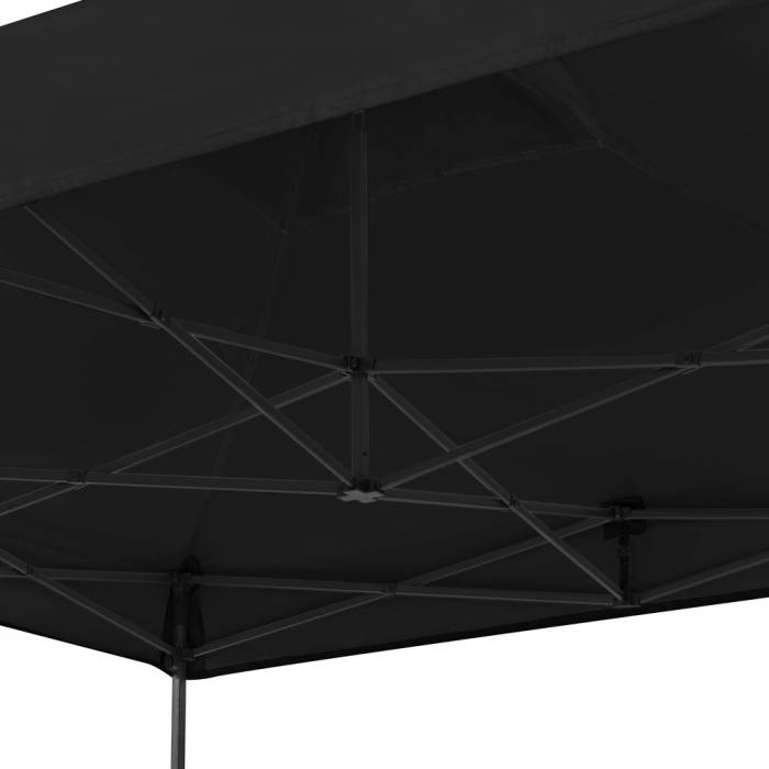 Easy-Up Party Tent - 3x3 m  | Set incl. Mosquito Netting Sidewalls - Black
