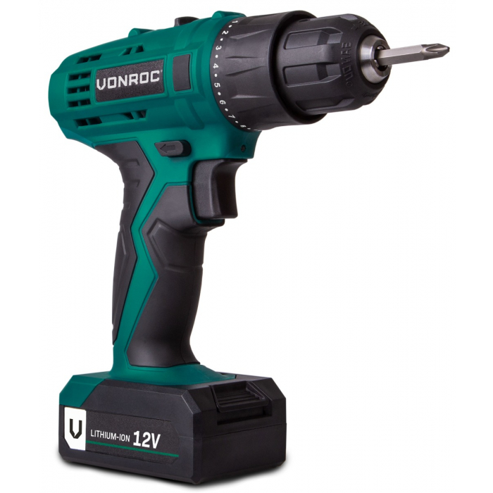 Cordless drill 12V | Incl. 46 accessories & 2 batteries in storage case