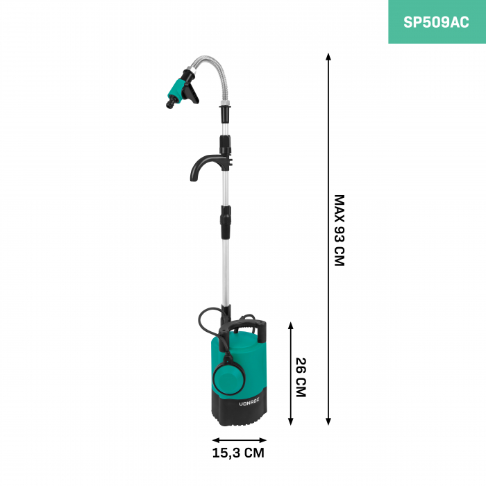 Rain Barrel Pump 400W – 5200 lt/h | 10 meter cable