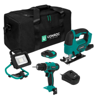 Tool set VPower 20V - 2.0Ah | Incl. 2 machines, battery and charger 