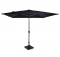 Premium Stangparasol Rosolina 280x280cm - inkl. □ Betonfod og overtræk - vierkantet | Sort 