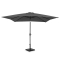 Premium Stangparasol Rosolina 280x280cm - inkl. □ Betonfod og overtræk - vierkantet | Grå