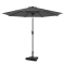Premium Stangparasol Recanti Ø300cm - inkl. □ Betonfod og overtræk - rund | Grå