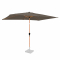 Premium Stangparasol Rapallo 200x300cm - inkl. overtræk - rektanglær | Trælook | Taupe