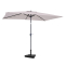 Premium Stangparasol Rapallo 200x300cm - inkl. □ Betonfod og overtræk - rektanglær | Beige