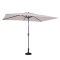 Premium Stangparasol Rapallo 200x300cm - inkl. ○ Betonfod og overtræk - rektanglær | Beige
