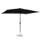 Premium Stangparasol Rapallo 200x300cm - inkl. overtræk - rektanglær | Sort 