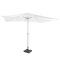 Premium Stangparasol Rapallo 200x300cm - inkl. □ Betonfod og overtræk - rektanglær | Hvid