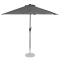 Premium Stangparasol Magione 270x135cm - inkl. overtræk - halvrund | Balkonparasol| Grå