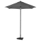 Premium Stangparasol Torbole Ø200cm - inkl. □ Betonfod og overtræk - rund | Strandparasol | Grå