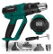 PRO Varmluftpistol - 2000W | Med LCD-skærm og 60 varmestande (50°C - 650°C) | Inkl. Tilbehør 5 dele.