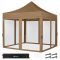 Easy-Up Party Telt 3x3 m | Inkl. Myggenet Sidevægge - Beige 