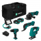 Værktøjssæt VPower 20V | Boremaskine, Stiksav, Multiværktøj, Vinkelsliber, LED-lampe | Inkl. 4 maskiner, 2x 4.0Ah akku, oplader og taske