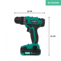 Cordless Drill 20V | Incl. 2.0Ah Battery, Charger, and 46 accessories in premium case