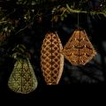 Luna solar lantern Pentagon with LED – 300x300mm – Gold | Handmade/weather resistant