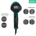 Professional hot air gun 2000W | With LCD display and 60 heat settings