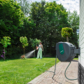 Automatic hose reel - Incl. 25m garden hose, nozzle and couplings