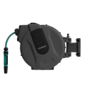 Automatic hose reel – Black - Incl. 25m garden hose, nozzle and couplings