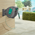 VONROC Automatic hose reel – Incl. 35m garden hose, nozzle and couplings