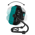 Cordless fan 20V – hybrid battery or AC powered | Incl. AC adapter – incl. 2x 2.0Ah battery and quick charger