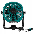 Cordless fan 20V – hybrid battery or AC powered | Incl. AC adapter – incl. 2x 2.0Ah battery and quick charger