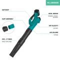 Cordless Leaf Blower 20V – Axial design | Incl. 4.0Ah battery and charger