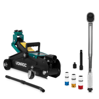 Tire Changing Set | Trolley Jack and Torque Wrench ½” - Incl. 3 sockets