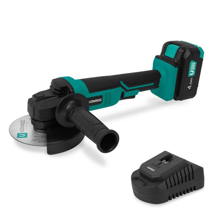 Vinkelsliber - 20V - Ø125mm | Kompakt & Ledningsfri | Inkl. 4.0Ah akku og oplader main product photo